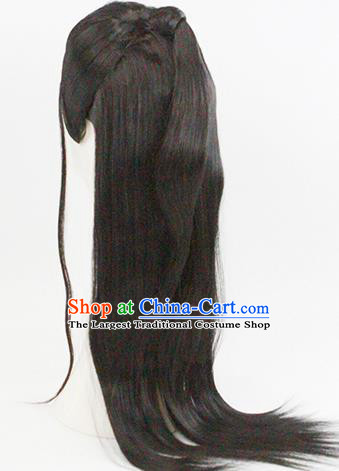 China Traditional Ming Dynasty Young Hero Wiggery Headwear Ancient Swordsman Wigs