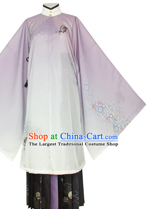 China Traditional Ming Dynasty Nobility Lady Historical Costumes Ancient Patrician Beauty Hanfu Dress Full Set