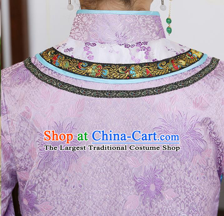 China Ancient Rich Woman Garment Costumes Traditional Qing Dynasty Young Mistress Historical Clothing