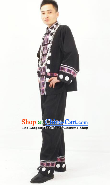 China Traditional Yunnan Ethnic Folk Dance Clothing Dong Nationality Festival Garment Costumes