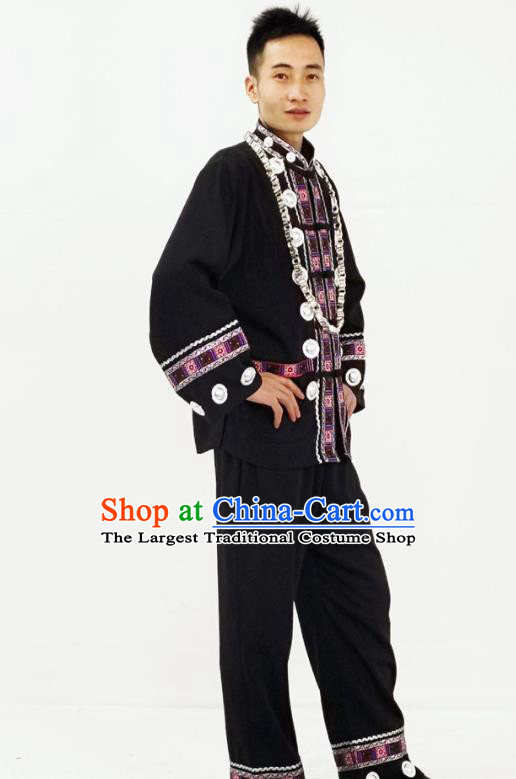 China Traditional Yunnan Ethnic Folk Dance Clothing Dong Nationality Festival Garment Costumes