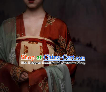 China Ancient Garment Traditional Tang Dynasty Court Princess Hanfu Dress Historical Clothing Complete Set