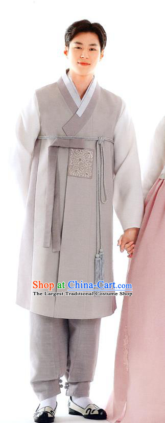 Korean Traditional Bridegroom Hanbok Clothing Wedding Male Garment Costumes