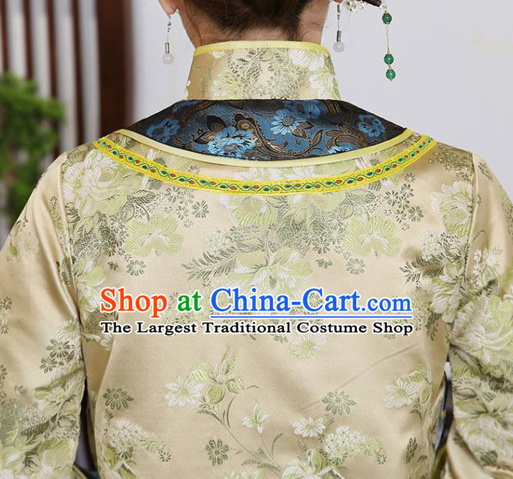 China Ancient Young Mistress Garment Traditional Qing Dynasty Civilian Woman Historical Clothing