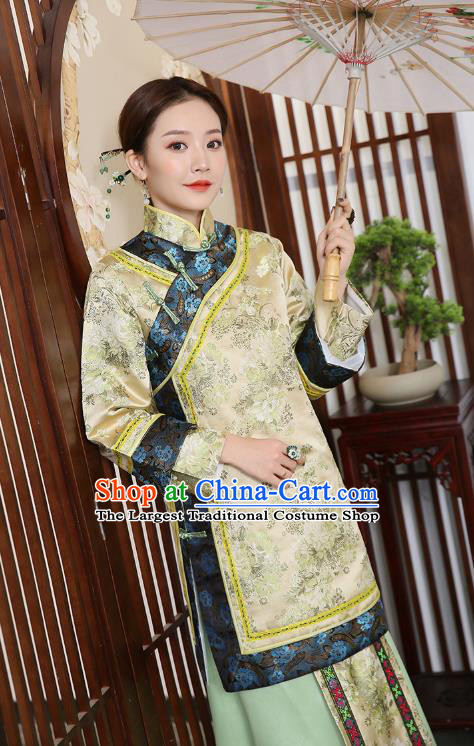 China Ancient Young Mistress Garment Traditional Qing Dynasty Civilian Woman Historical Clothing