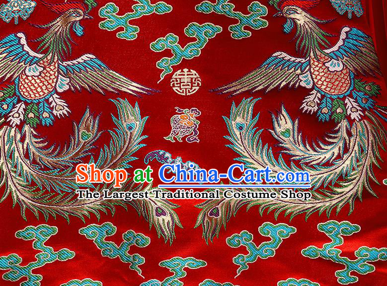 China Wedding Red Toast Dress Classical Phoenix Painting Xiuhe Suits Traditional Bride Costumes