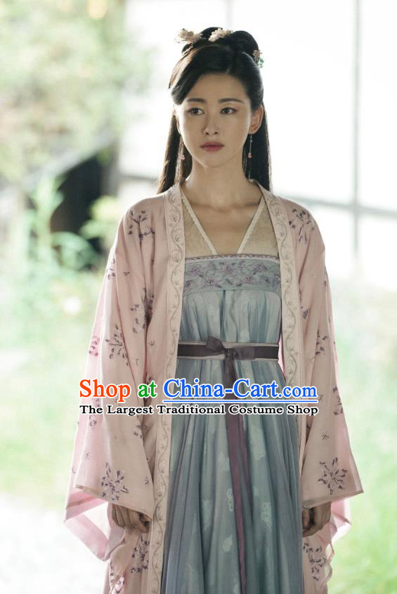 China Ancient Young Beauty Dress Costumes Television Drama My Heroic Husband Merchant Lady Lou Shuwan Clothing