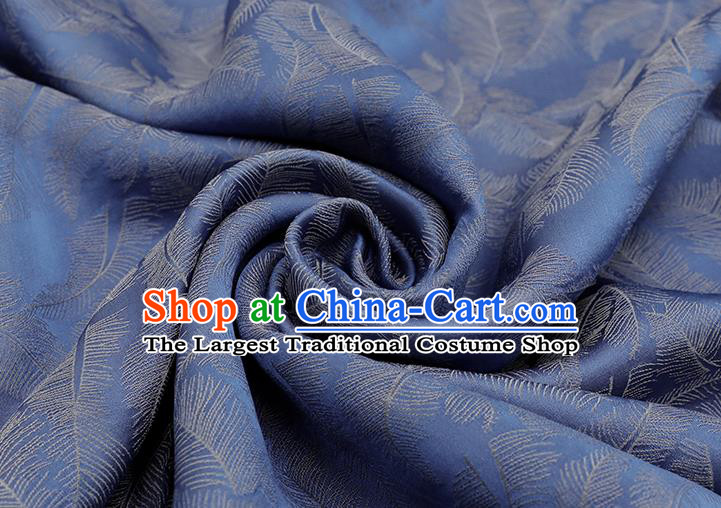 Republic of China Classical Shanghai Beauty Qipao Dress Traditional Minguo Blue Silk Cheongsam
