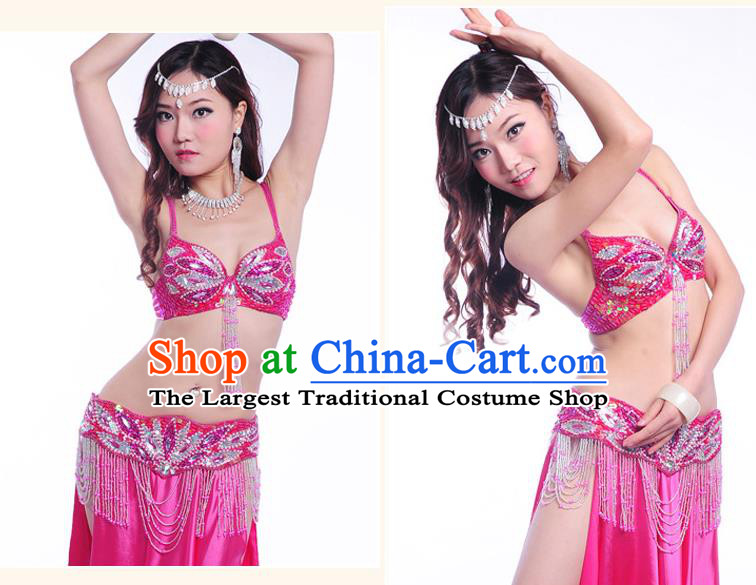 Professional Belly Dance Stage Performance Costume Indian Raks Sharki Dancewear Asian Oriental Dance Rosy Uniforms