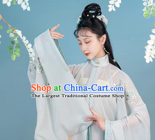 China Traditional Ming Dynasty Young Lady Clothing Ancient Patrician Woman Hanfu Dress Costumes
