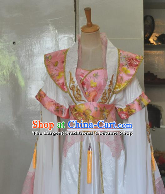 China Ancient Fairy Princess Hanfu Dress Traditional Cosplay Tang Dynasty Court Queen Clothing