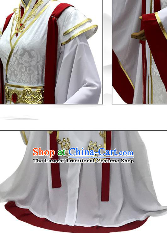 Chinese Ancient Prince Xie Lian Clothing Game Cosplay Childe Apparels Qin Dynasty Swordsman Garment Costumes