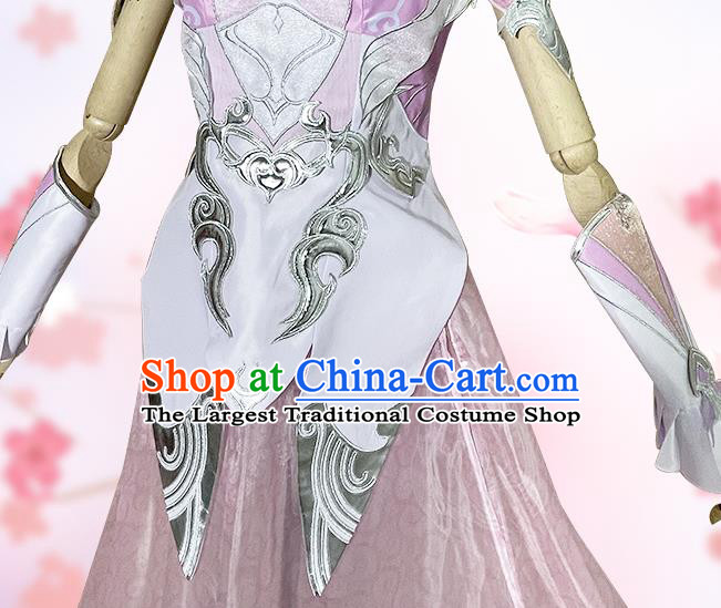 China Traditional Cosplay Rabbit Fairy Clothing Ancient Goddess Pink Dress Garment