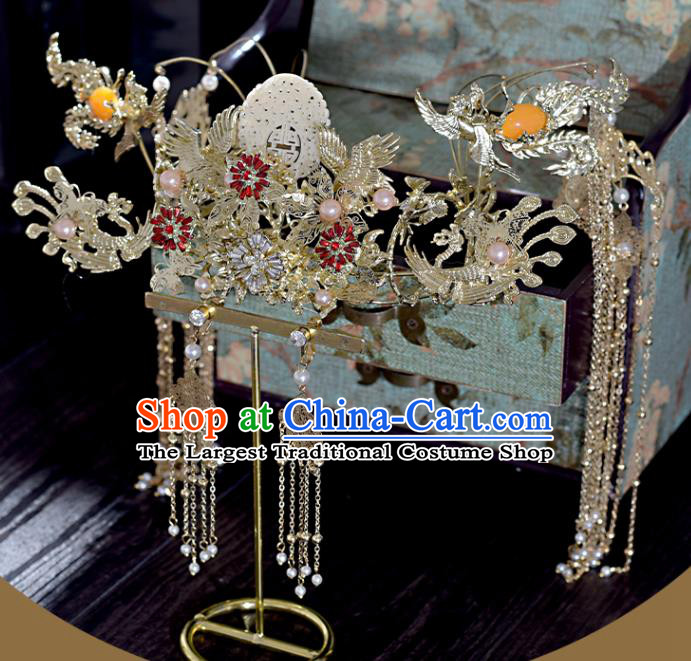 Chinese Bride Headdress Traditional Wedding Hair Crown Hair Accessories Classical Phoenix Coronet