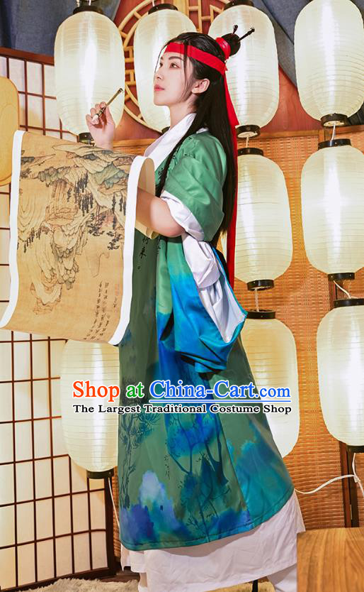 Chinese Cosplay Noble Childe Apparels Song Dynasty Scholar Garment Costumes Ancient Prince Clothing