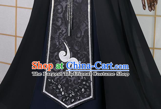 Chinese Ming Dynasty Swordsman Garment Costumes Ancient Young Knight Clothing Cosplay Chivalrous Male Mo Ran Apparels