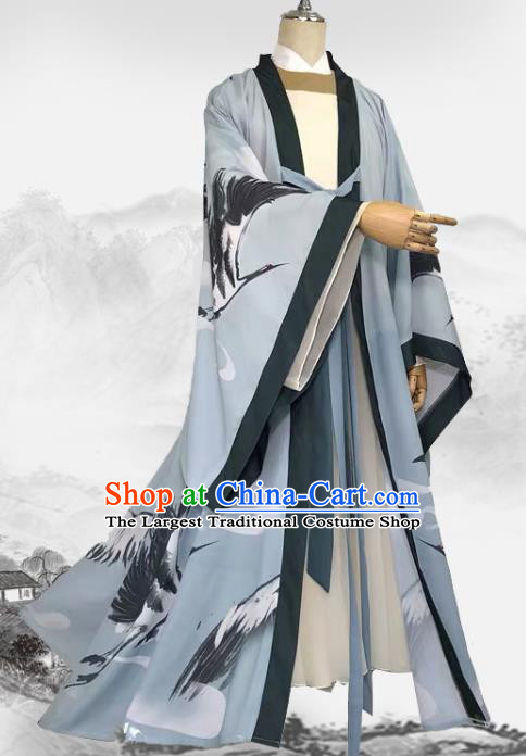 Chinese Ancient Scholar Clothing Cosplay Young Hero Apparels Tang Dynasty Childe Garment Costumes