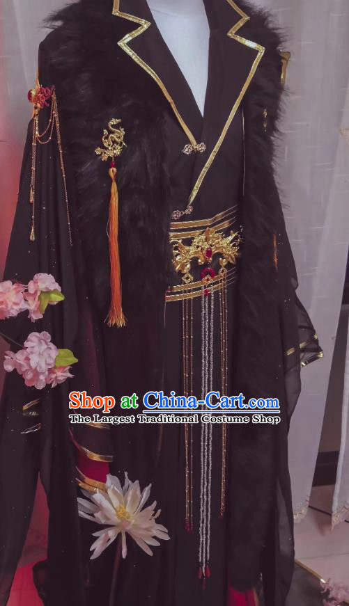 Chinese Cosplay Royal Highness Apparels Jin Dynasty Emperor Garment Costumes Ancient Swordsman King Clothing