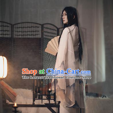 Chinese Ancient Noble Childe Garment Costumes Jin Dynasty Scholar Clothing Cosplay Swordsman Apparels