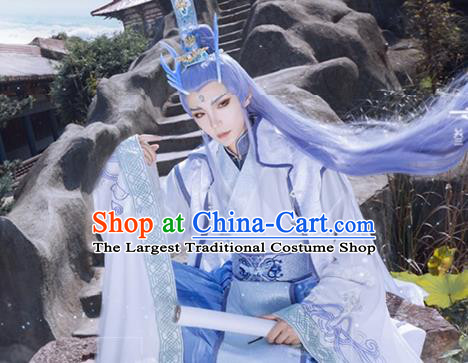 Chinese Ancient Noble Childe Garment Costumes Swordsman Clothing Cosplay Dragon Prince Ao Bing Apparels