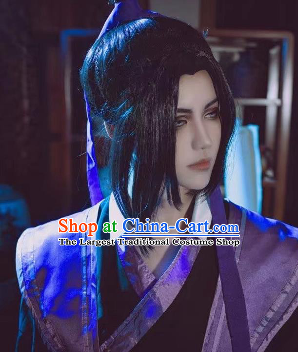 Chinese Cosplay Swordsman Jiang Cheng Apparels Ancient Knight Garment Costumes Ming Dynasty Assassin Clothing