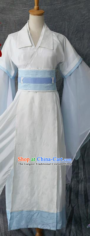 Chinese Jin Dynasty Taoist Priest Clothing Cosplay Swordsman Lan Wangji Apparels Ancient Knight Garment Costumes