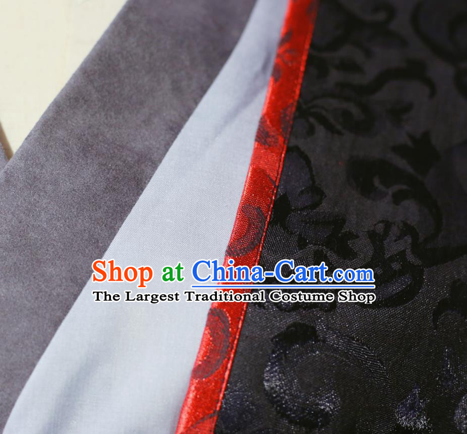 Chinese Ancient Knight Black Garment Costumes Jin Dynasty Taoist Priest Clothing Cosplay Swordsman Wei Wuxian Apparels