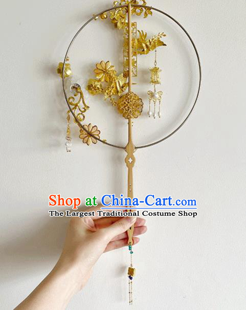 Chinese Traditional Wedding Prop Fan Classical Dance Palace Fan Circular Fans Bride Fan