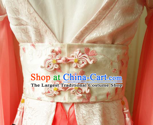 China Ancient Palace Lady Garments Traditional Jin Dynasty Princess Hanfu Dress Cosplay Swordswoman Jun Fu Clothing