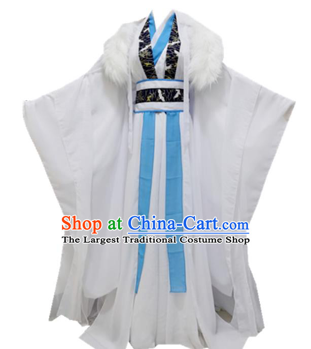 Chinese Traditional Jin Dynasty Prince Apparels Ancient Childe Garment Costumes Cosplay Swordsman Shen Lanzhou Hanfu Clothing