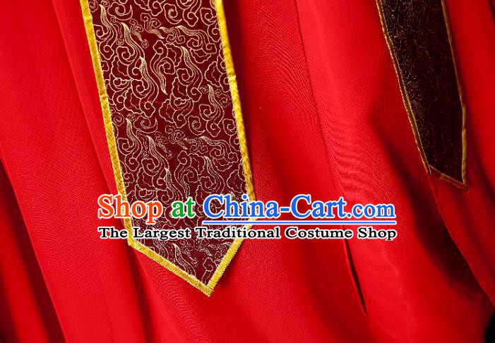 Chinese Ancient Taoist Priest Garment Costumes Cosplay Swordsman Lan Wangji Red Hanfu Clothing Traditional Jin Dynasty Prince Apparels