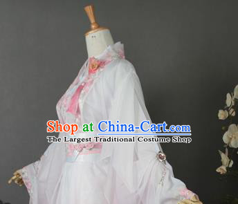 China Cosplay Female Swordsman Jin Que Clothing Ancient Princess Garments Traditional Song Dynasty Young Lady Hanfu Dress