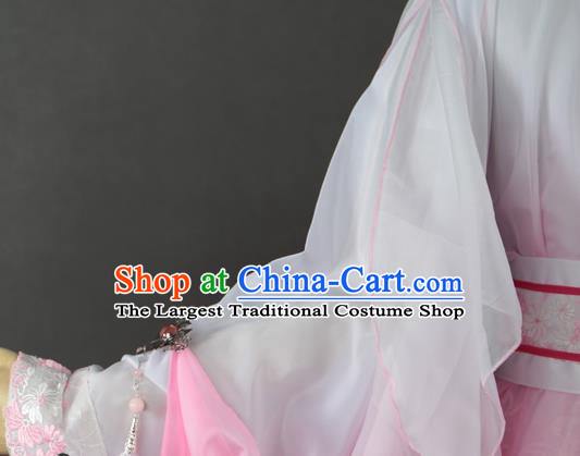 China Traditional Song Dynasty Young Lady Hanfu Dress Cosplay Fairy Hua Qiangu Clothing Ancient Princess Garments