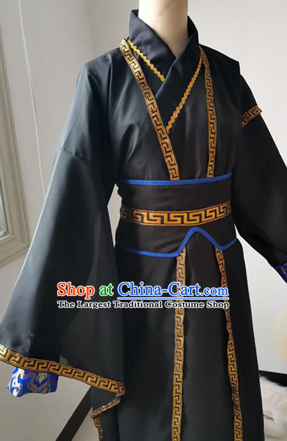 Chinese Ancient Taoist Priest Garment Costumes Cosplay Swordsman Xue Yang Hanfu Clothing Traditional Han Dynasty Chivalrous Knight Apparels