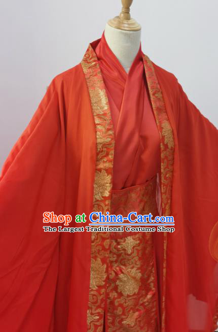 Chinese Ancient Childe Wedding Garment Costumes Cosplay Swordsman Jiang Cheng Hanfu Clothing Traditional Han Dynasty Prince Apparels