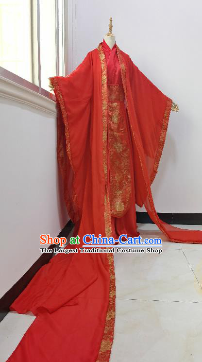 Chinese Ancient Childe Wedding Garment Costumes Cosplay Swordsman Jiang Cheng Hanfu Clothing Traditional Han Dynasty Prince Apparels