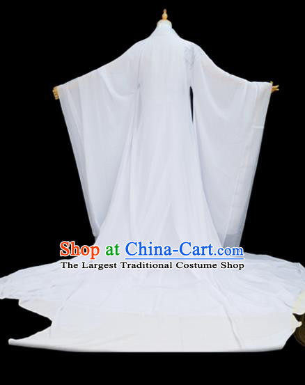 Chinese Cosplay Swordsman Chu Wanning White Hanfu Clothing Traditional Jin Dynasty Scholar Apparels Ancient Childe Garment Costumes