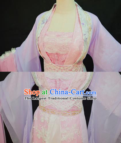China Traditional Tang Dynasty Princess Hanfu Dress Cosplay Swordswoman Jiang Yanli Clothing Ancient Young Beauty Garments