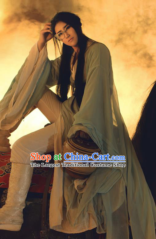 China Jin Dynasty Childe Garment Costumes Traditional Cosplay Swordsman Gu Yun Hanfu Clothing Ancient Scholar Apparels