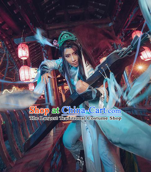 China Traditional Cosplay Swordsman Hanfu Clothing Ancient Warrior Apparels Qin Dynasty General Garment Costumes