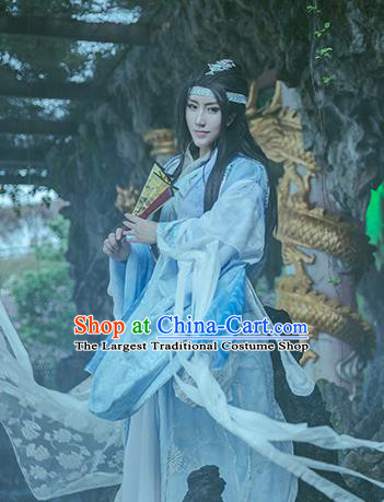 China Jin Dynasty Childe Garment Costumes Traditional Cosplay Swordsman Fu Jiuyun Hanfu Clothing Ancient Young Hero Apparels