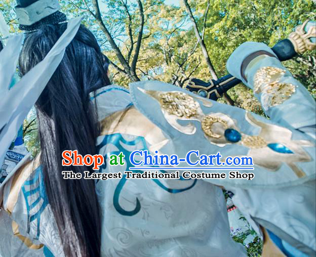 China Ancient General Apparels Qin Dynasty Warrior Garment Costumes Traditional Cosplay Swordsman Hanfu Clothing