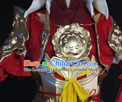 Chinese Ancient Swordsman Garment Costumes Cosplay General Armor Clothing Traditional Heaven Warrior Ne Zha Apparels