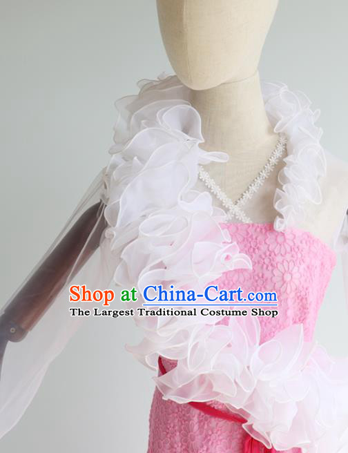 China Traditional Drama Seven Fairy Hong Er Pink Hanfu Dress Cosplay Goddess Clothing Ancient Princess Garments