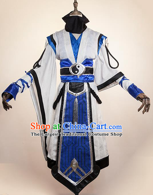 Chinese Cosplay Taoist Priest Clothing Traditional Tang Dynasty Young Hero Apparels Ancient Swordsman Garment Costumes