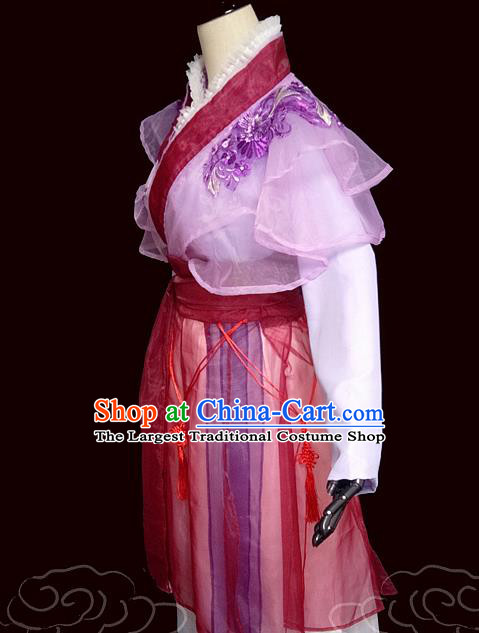 China Traditional Tang Dynasty Young Lady Hanfu Dress Cosplay Drama Ya Mei Clothing Ancient Rich Woman Garments
