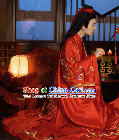 China Tang Dynasty Prince Clothing Ancient Nobility Childe Embroidered Apparels Traditional Wedding Hanfu Garments for Men