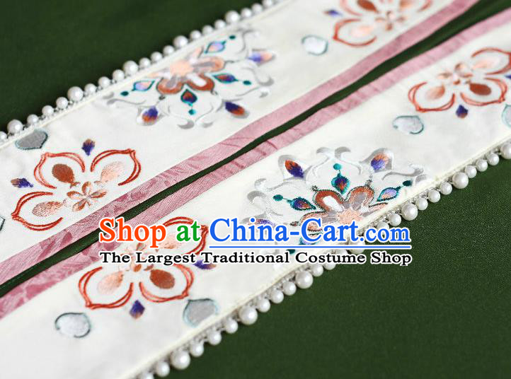 China Ancient Young Mistress Embroidered Dress Apparels Song Dynasty Noble Woman Clothing Traditional Hanfu Garments