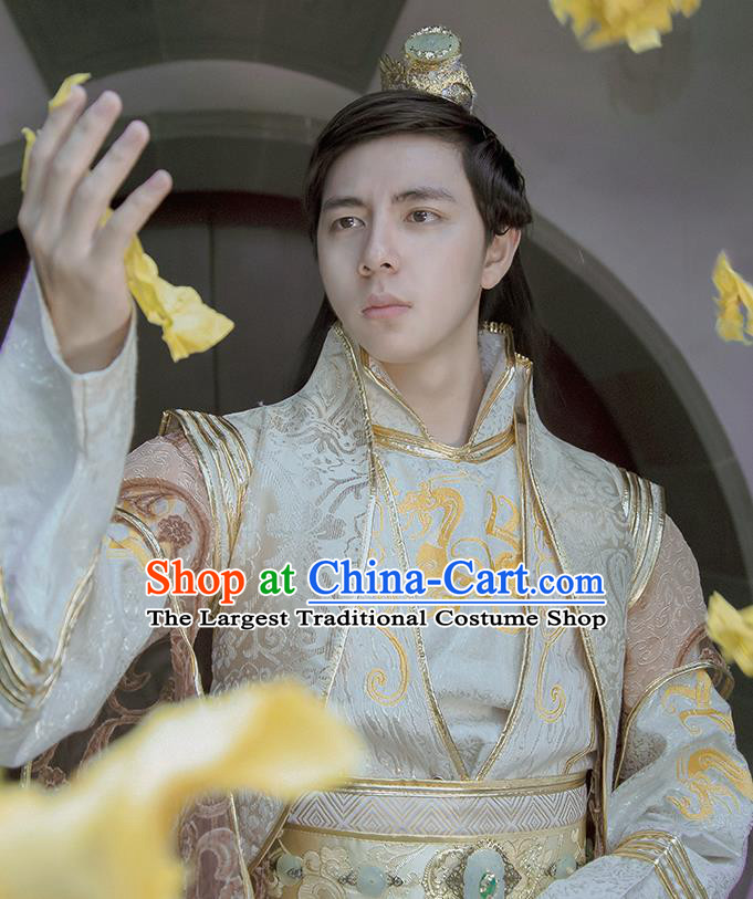 China Song Dynasty Royal Highness Garment Costumes Traditional Cosplay Prince Yellow Hanfu Clothing Ancient Noble Childe Apparels