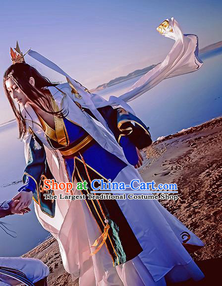 China Ancient Young Warrior Apparels Qin Dynasty Knight Garment Costumes Traditional Cosplay Swordsman Hanfu Clothing